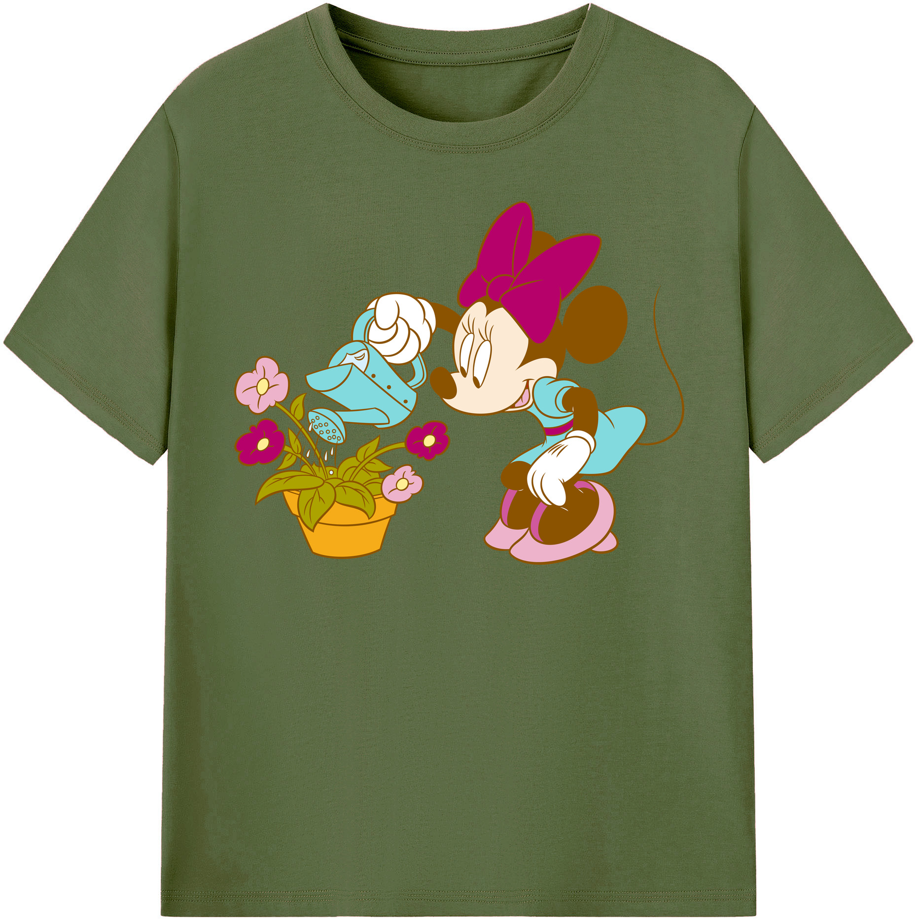 （画像用） ミッキーマウス Mickey Mouse 綿100％半袖Tシャツ（フロントプリント）
